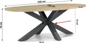 Tuinset 6 personen 240 cm Rope Grijs Lifestyle Garden Furniture Dallas/Brookline