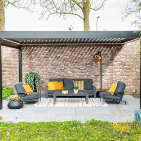 Garden Impressions Coba lounge tuintafel 130x70 - donker grijs