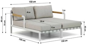 Chaise Loungeset  Aluminium Wit Coco Avellino