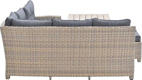 Garden Impressions Alaska lounge dining set 6-delig links - vintage willow - light teak vironwood