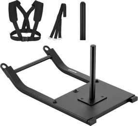 VEVOR Gewichtslee Power Sled, Fitness Krachttrainingslee om de snelheid te verbeteren bij atletische oefeningen, Fitnessapparaat met riem, Compatibel met 25/51 mm gewichtsschijven