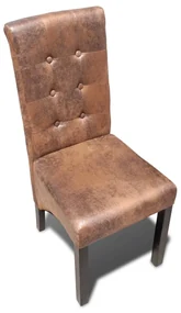 vidaXL Eetkamerstoelen 2 st kunstleer bruin