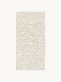 Handgeweven outdoor vloerkleed Rika met vintage ruitjesmotief