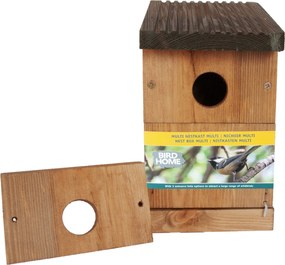 Bûten Home - Houten nestkast met aanpasbare opening (28/32 mm) - H22,5xL12xB12,5 cm