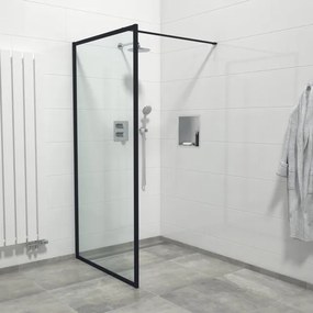 Saniclass Bellini Inloopdouche - 100x200cm - veiligheidsglas - mat zwarte lijst rondom - anti kalk Mirrors-100
