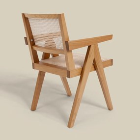 Rotan Stoel Met Armleuningen Naturel