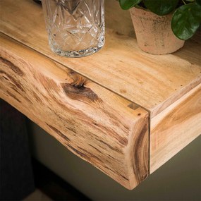 Hangend Nachtkastje Boomstam 40 Cm Breed (set Van 2) - 40x20x10cm.