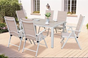 Verona polywood aluminium tuinset voor 4 personen Garden Point beige