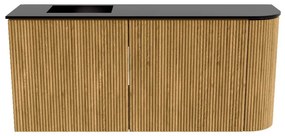 Mondiaz Joya 90cm toiletmeubel ronding rechts oak met wastafel faye links 1 kraangat urban