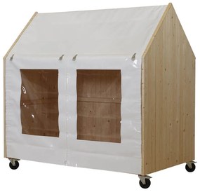 Speelhuis vuren | Voorzien van wielen 120 x 203 x 198 cm