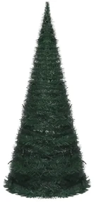 vidaXL Kunstkerstboom met LED pop-up 210 cm groen