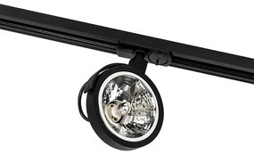 Modern railsysteem met 5 spots zwart 1-fase  - Iconic Go