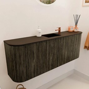 Mondiaz Joya 115cm toiletmeubel ronding links/rechts shadow met wastafel faye midden 1 kraangat urban