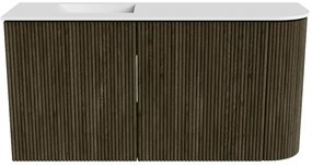 Mondiaz Joya 80cm toiletmeubel ronding rechts shadow met wastafel faye links 1 kraangat talc