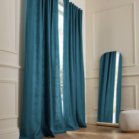 Linnen gordijn met voering, verborgen lipjes, Private