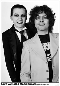 Poster The Damned & Marc Bolan - 1977, (59.4 x 84 cm)