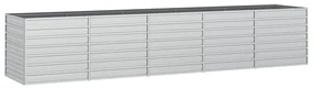 vidaXL Plantenbak verhoogd 400x80x45 cm gegalvaniseerd staal zilver