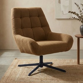 Draaibare Fauteuil Caramel Boucle