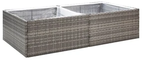 vidaXL Plantenbak 157x80x40 cm poly rattan grijs