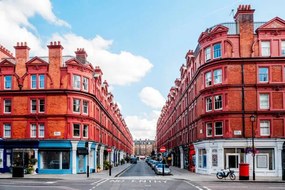 Foto Red townhouses in Marylebone, London, UK, © Marco Bottigelli