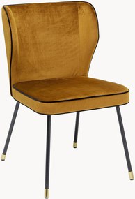 Fluwelen eetkamerstoelen Irina, 2 stuks