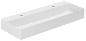 Saniclear Siegen wastafel 100cm ondiep met 2 kraangaten