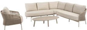 Florence hoek loungeset 5 delig latte rope Taste 4SO