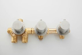 Saniclear Plus inbouw regendouche met inbouw douchekop 30x30cm en staafhanddouche RVS