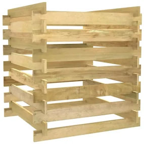 vidaXL Tuincompostbak gelat 90x90x90 cm geïmpregneerd grenenhout