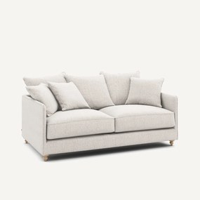 Compacte slaapbank, 3 zits, in gevlekt canvas, LAZARE