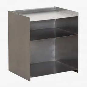 Pack Van 2 Nachtkastjes 45x35 Cm In Roestvrij Staal Nolvia Staal - Sklum