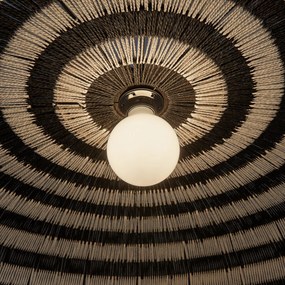 Hanglamp van geweven papier en rotan Tribe