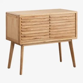 Deleyna Houten Badkamermeubelset Natuurlijk Hout & Without Sink & Spiegelloze & Zonder Kraan - Sklum