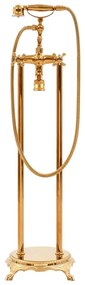 vidaXL Badkuipkraan vrijstaand 99,5 cm roestvrij staal goudkleurig