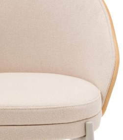 Kave Home Eamy Eetkamerstoel Met Houten Rugleuning Naturel/beige