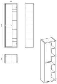 Comad Devon 801 FSC kolomkast 170cm eiken/antraciet