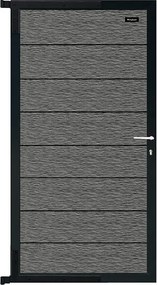 Tuindeur composiet Modular co-ex rock grey met antraciet frame compleet (90 x 180 cm)