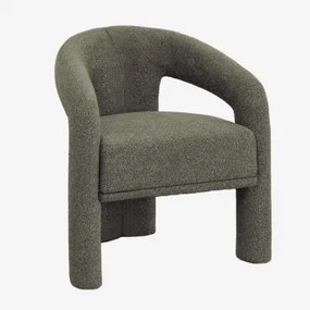 Greca Fauteuil In Boucléstof Bouclé Groen – Salie - Sklum