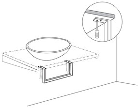 Differnz handdoekdrager 50x14cm chroom