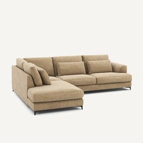 Omvormbare hoekbank links, stevig katoen, Marsile
