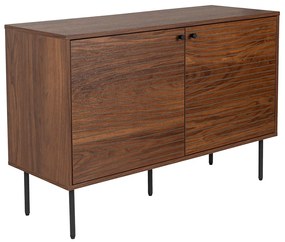 Walnoot Dressoir Met Strepen - 120x40x74cm.