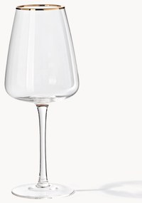 Mondgeblazen witte wijnglazen Ellery, 4 stuks