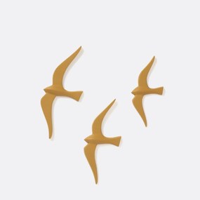 Set van 3 decoratieve vogels voor aan de wand, Tuga