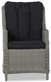 Tuinset 4 personen 180 cm Wicker Grijs Garden Collections Buckingham/Cardiff