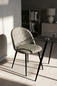 Zwarte Teok Vintage Kunstlederen Stoel