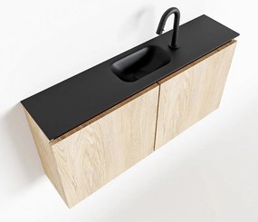 Mondiaz Ture 100cm toiletmeubel washed oak met wastafel urban midden 1 kraangat