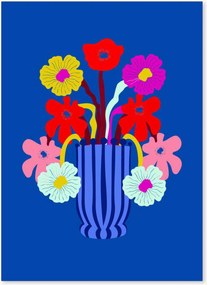 Poster Iconic Vibrant Blue
