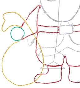 Kerst vloerlamp kerstman 117cm incl. LED met timer IP44 - Pax