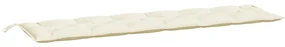 vidaXL Tuinbankkussen 200x50x7 cm stof crèmewit