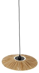 Landelijke hanglamp zwart met touw 45 cm - Leia